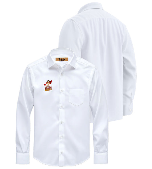 TVK Printed White Shirt – Premium Cotton Shirt for Men