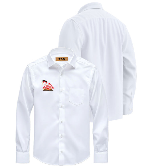 DMK Printed White Shirt – Premium Cotton Shirt for Men