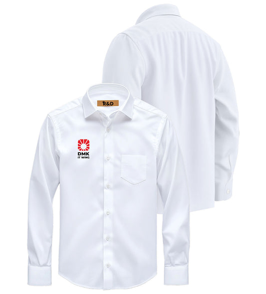 DMK Printed White Shirt – Premium Cotton Shirt for Men