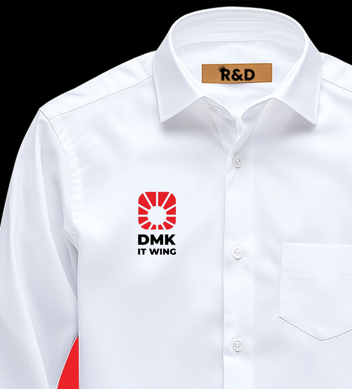 DMK Printed White Shirt – Premium Cotton Shirt for Men