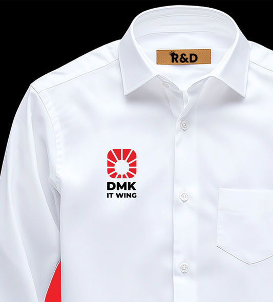 DMK Printed White Shirt – Premium Cotton Shirt for Men
