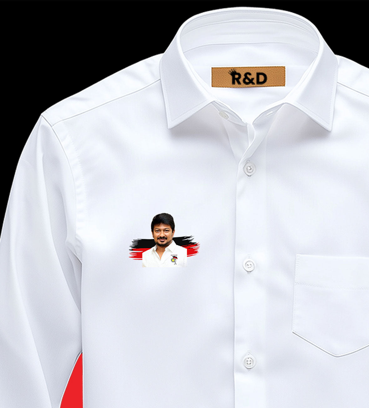 DMK Printed White Shirt – Premium Cotton Shirt for Men