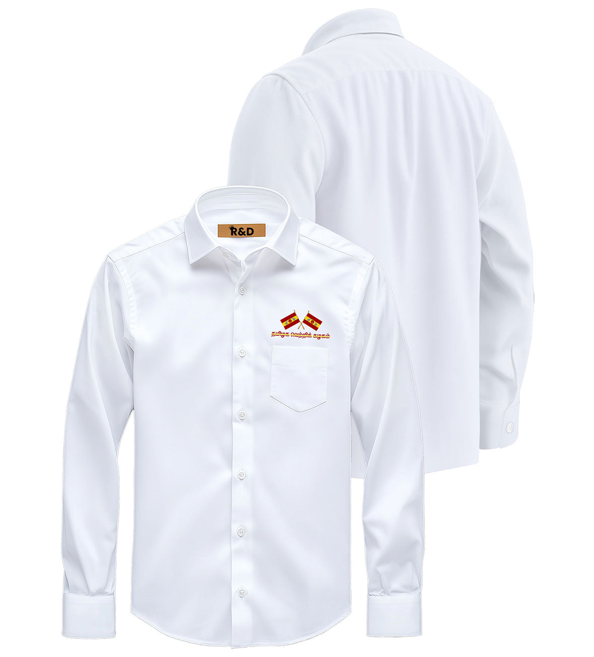 TVK Printed White Shirt – Premium Cotton Shirt for Men