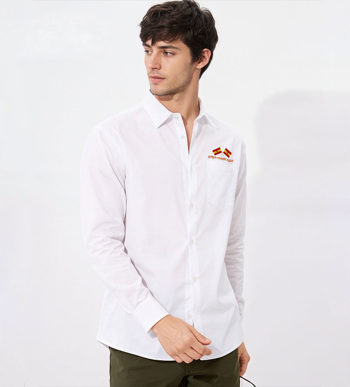 TVK Printed White Shirt – Premium Cotton Shirt for Men
