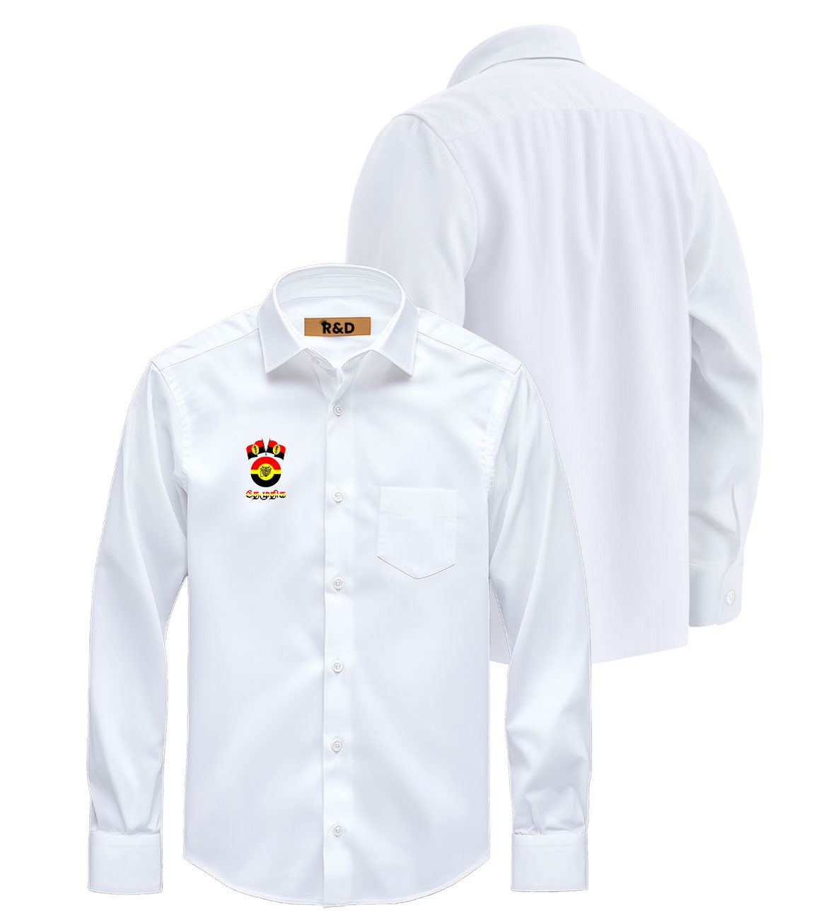 DMDK Printed White Shirt – Premium Cotton Shirt for Men