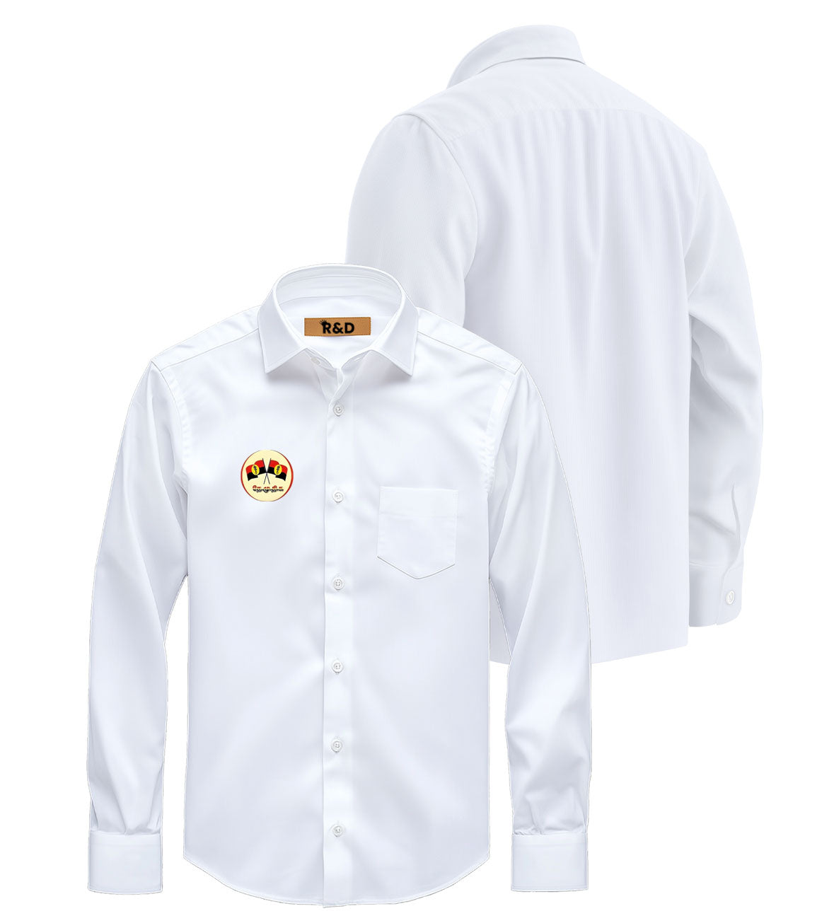 DMDK Printed White Shirt – Premium Cotton Shirt for Men