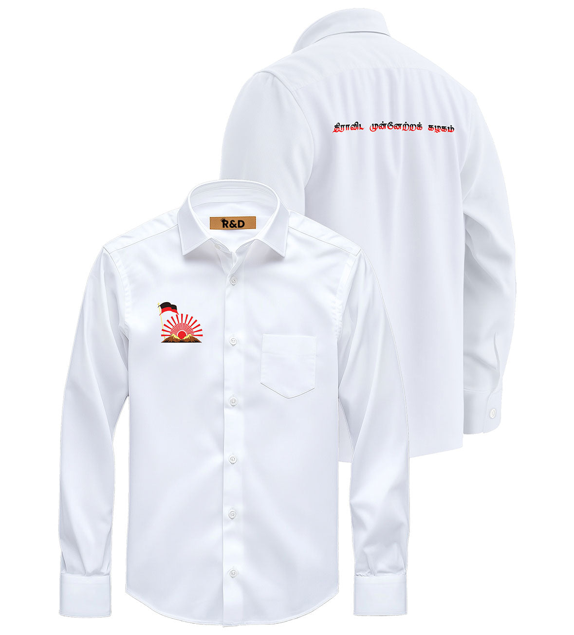 DMK Printed White Shirt – Premium Cotton Shirt for Men