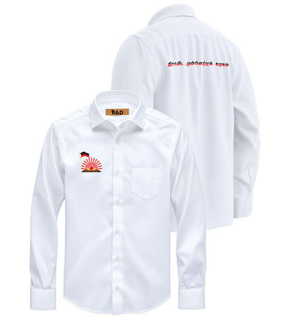 DMK Printed White Shirt – Premium Cotton Shirt for Men
