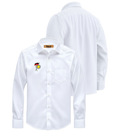 DMK Printed White Shirt – Premium Cotton Shirt for Men